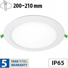 Στεγανό Φωτιστικό LED Στρογγυλό Χωνευτό 16W 230V 1300lm 6500K Ψυχρό Φως IP65 99LED616IP65CW
